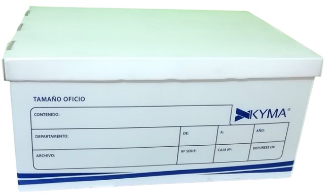 CAJA DE ARCHIVO MUERTO PLASTICO KYMA TAMAÑO OFICIO