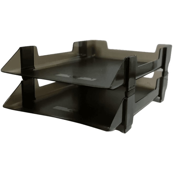 CHAROLA DE ACRILICO CARTA/OFICIO  HUMO 2 NIVELES PETIGON