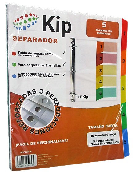 SEPARADOR KIP 5 DIVISIONES