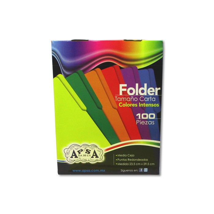 FOLDER TAMAÑO CARTA COLOR AMARILLO INTENSO